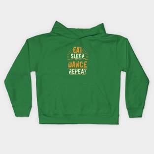 Text Dancer "Eat Sleep Dance Repeat" retro vintage design Kids Hoodie